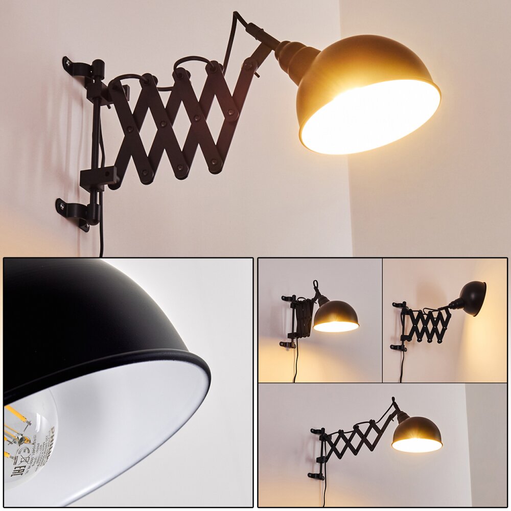 Lasano Wandleuchte Schwarz, 1-flammig main product photo