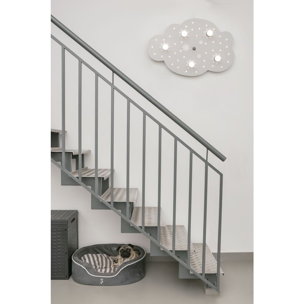 Elobra STERNENWOLKE Wandleuchte Silber, 5-flammig main product photo
