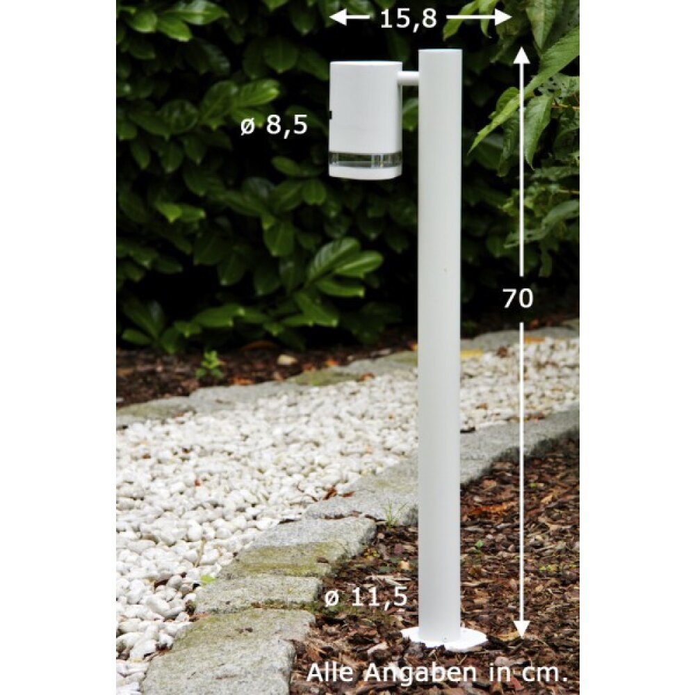Konstsmide Modena Außenstehleuchte Weiß, 1-flammig main product photo