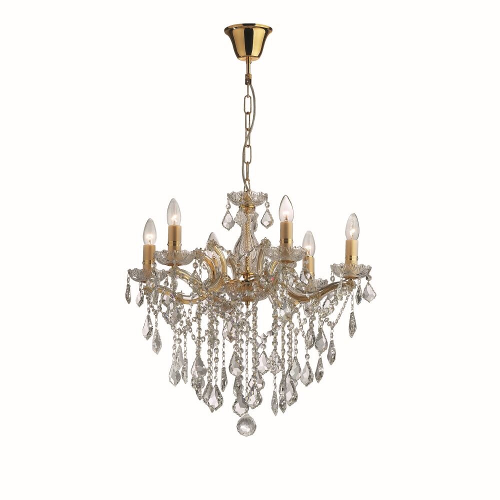 Ideal Lux FLORIAN Kronleuchter Gold, 6-flammig main product photo