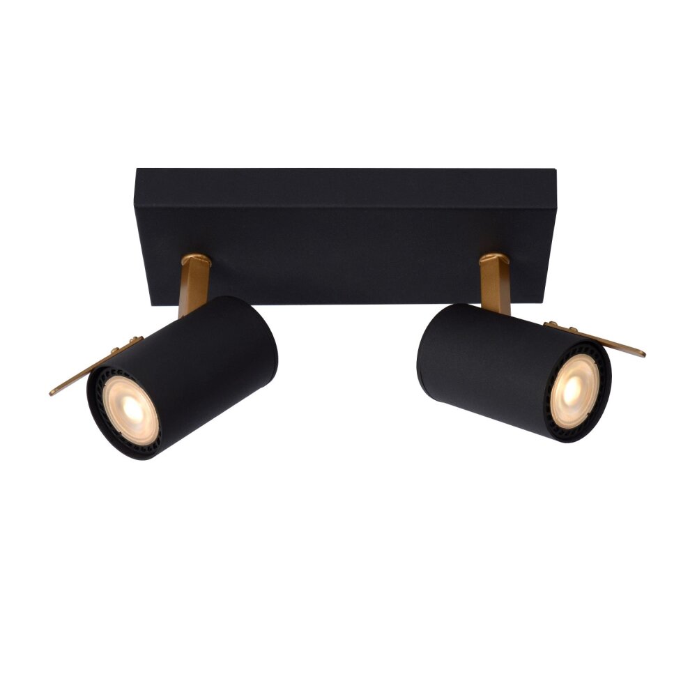 Lucide GRONY Deckenstrahler Schwarz, 2-flammig main product photo