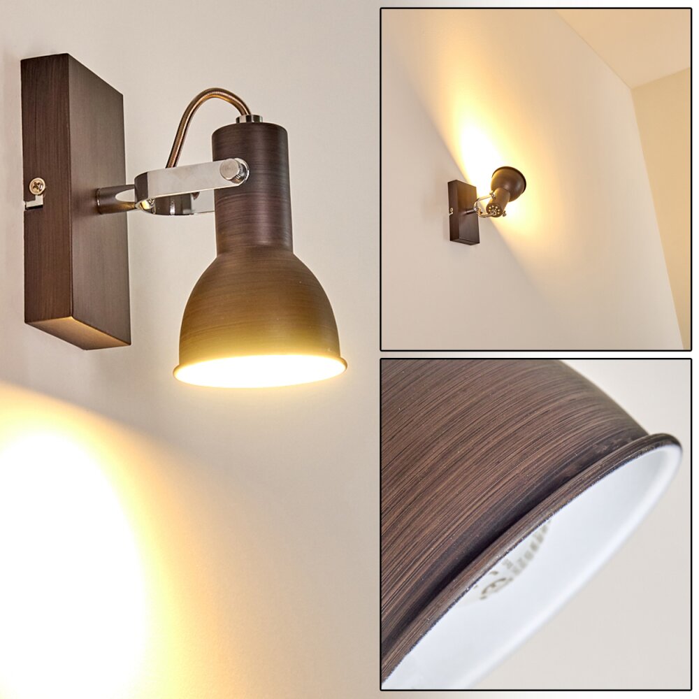 Danikon Wandleuchte Braun, Chrom, 1-flammig main product photo
