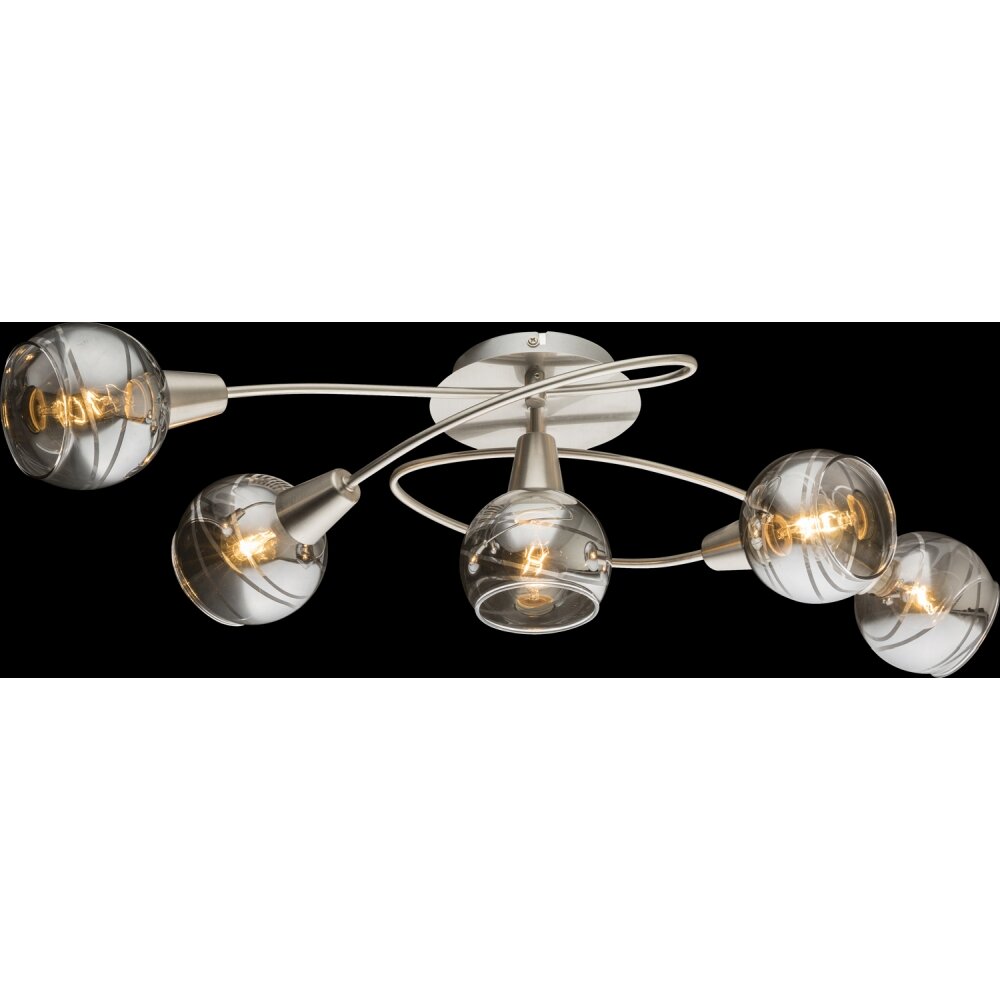 Globo ROMAN Deckenleuchte LED Nickel-Matt, 5-flammig main product photo