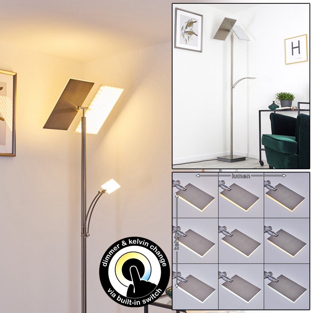 Cazis Deckenfluter LED Nickel-Matt, 3-flammig main product photo