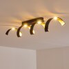 Rezat Deckenleuchte LED Schwarz-Gold, 1-flammig