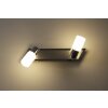 Trio Leuchten CLAPTON Wandleuchte LED Aluminium, Chrom, Edelstahl, 2-flammig