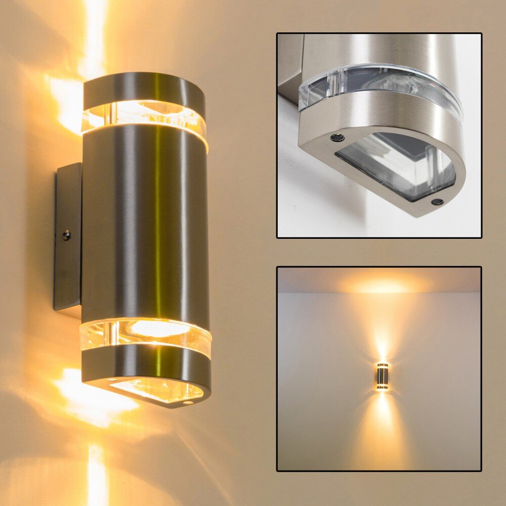 Maturin Aussenwandleuchte Edelstahl, 2-flammig main product photo