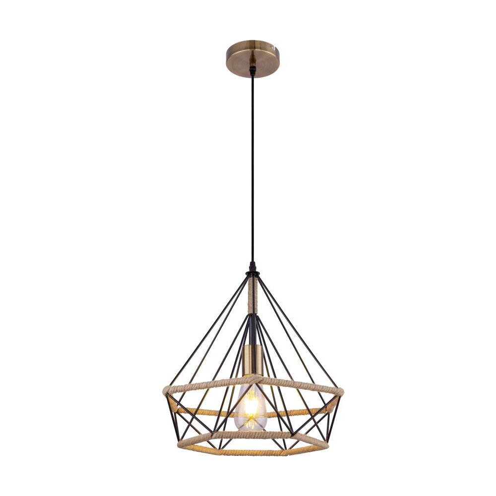 Globo ULLEU Hängeleuchte Schwarz, 1-flammig main product photo