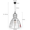 Steinhauer Mark III Pendelleuchte Schwarz, 1-flammig