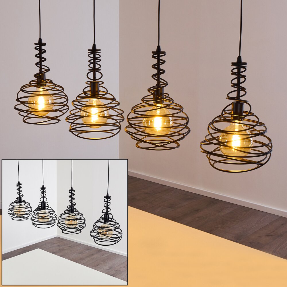 Walterswald Pendelleuchte Schwarz, 4-flammig main product photo