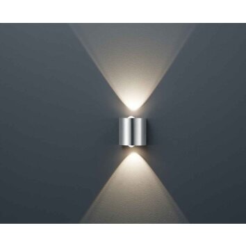 Trio Leuchten WALES Wandleuchte LED Nickel-Matt, 2-flammig