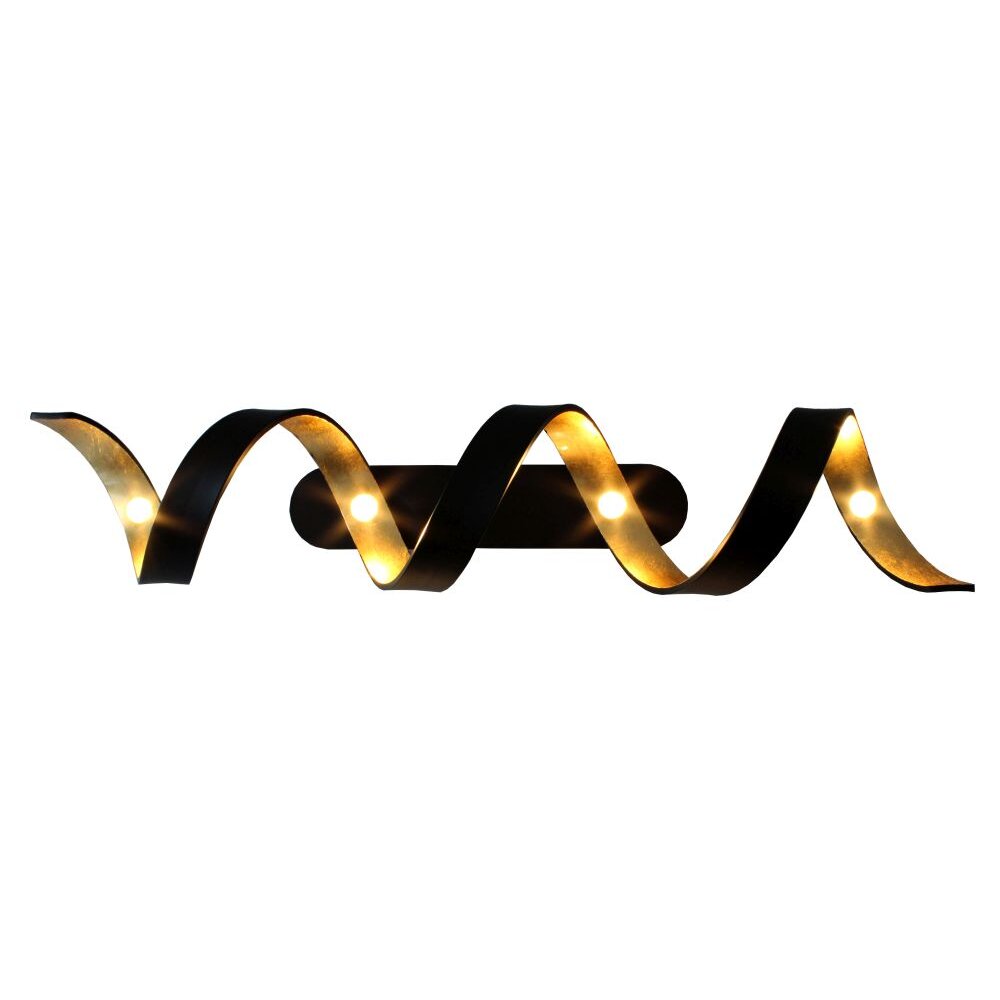 Lutec HELIX Deckenleuchte Gold, Schwarz, 4-flammig main product photo