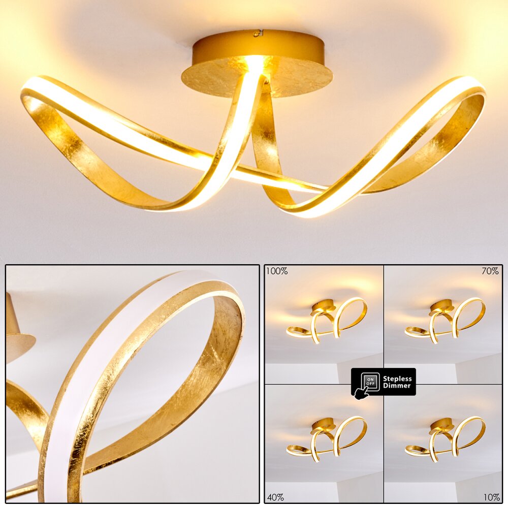 Woyens Deckenleuchte LED Gold, 1-flammig main product photo