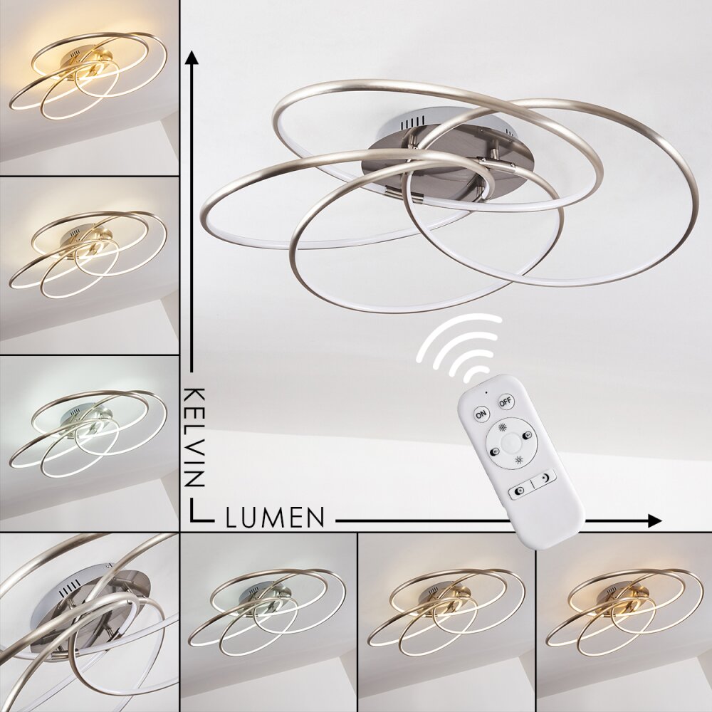 Gimdalen Deckenleuchte LED Nickel-Matt, 1-flammig, Fernbedienung main product photo