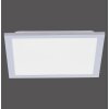 Leuchten Direkt FLAT Deckenpanel LED Silber, 1-flammig, Fernbedienung