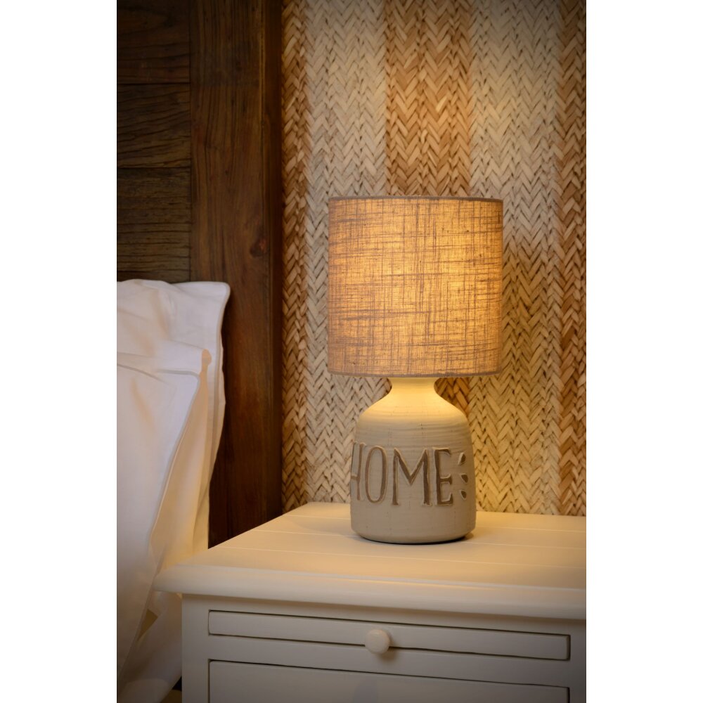 Lucide COSBY Tischlampe Grau, 1-flammig main product photo