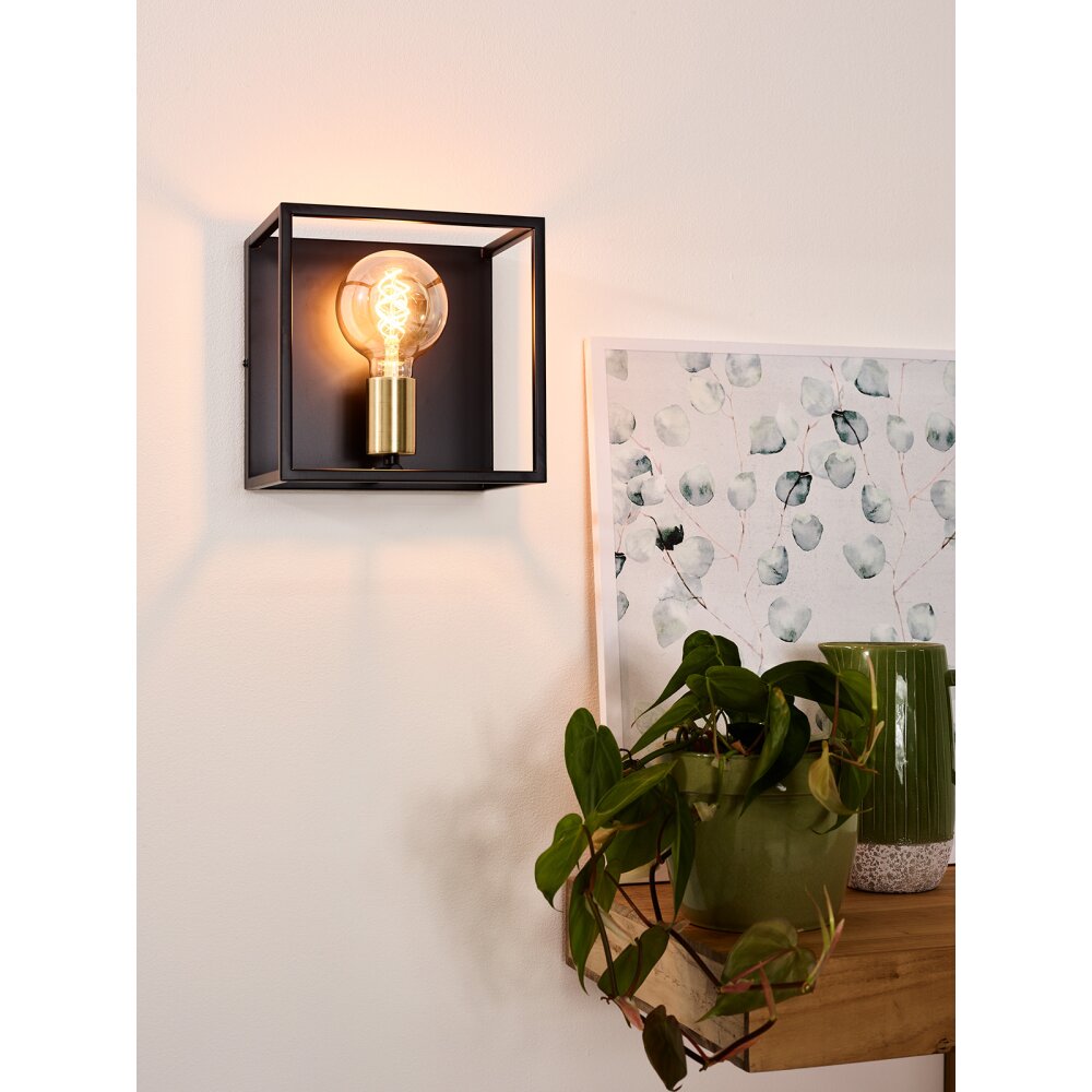 Lucide RUBEN Wandleuchte Schwarz, 1-flammig main product photo