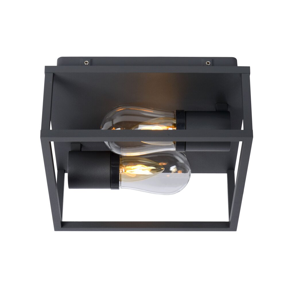 Lucide CARLYN Deckenleuchte Schwarz, 2-flammig main product photo