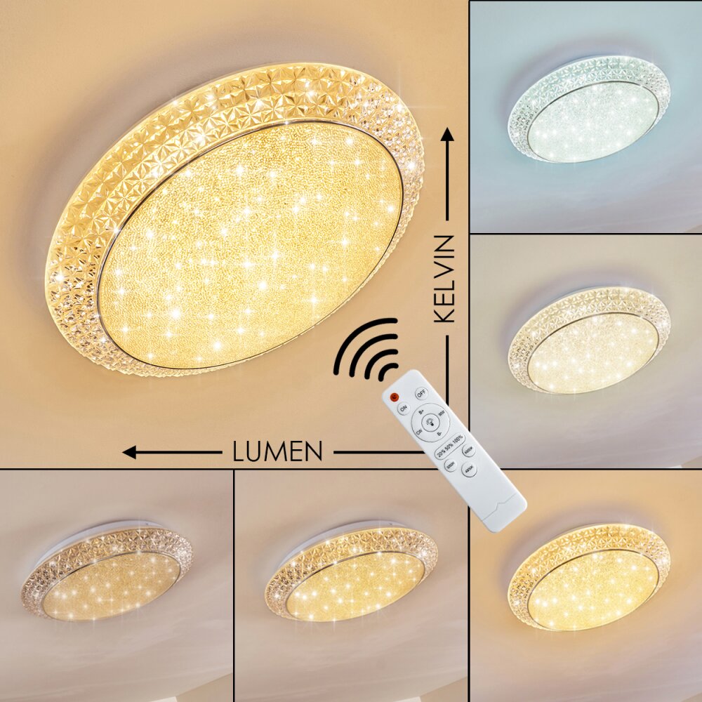 Litto Deckenleuchte LED Weiß, 1-flammig, Fernbedienung main product photo