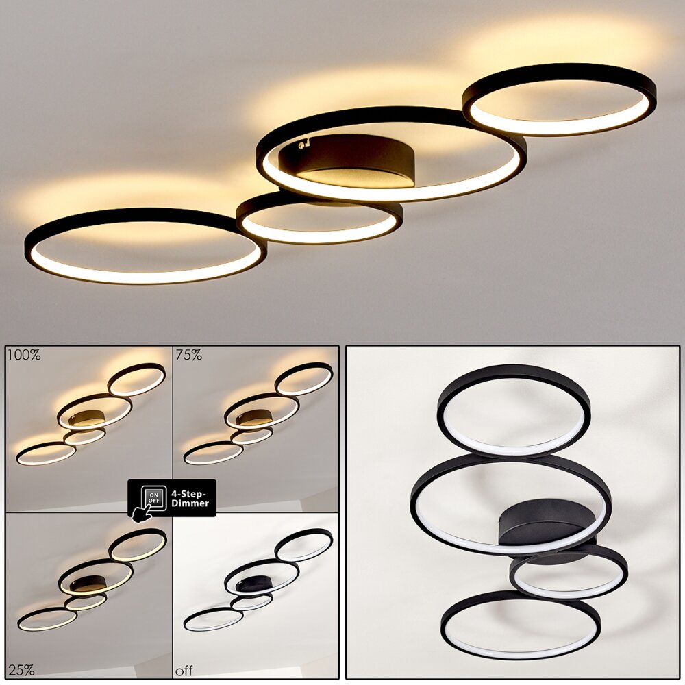 Rodekro Deckenleuchte LED Schwarz, 1-flammig main product photo