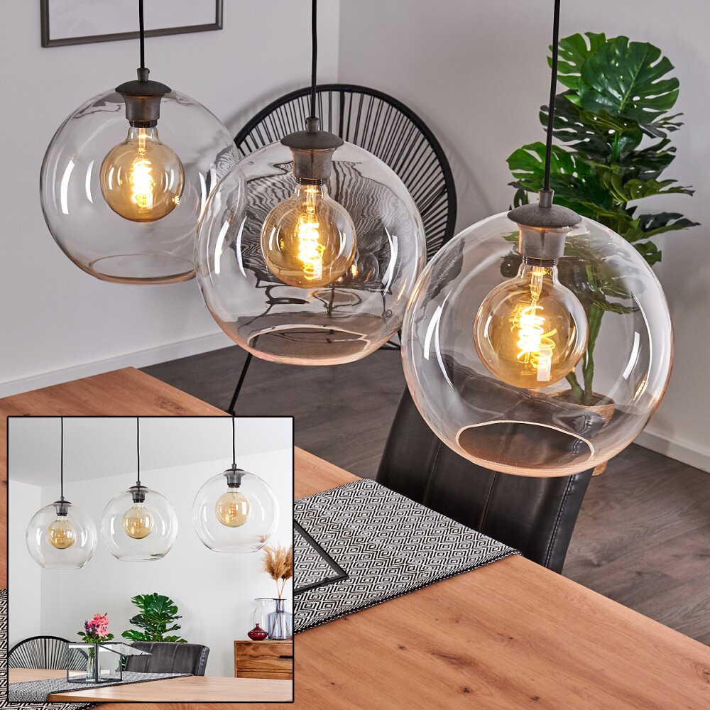 Minhe Hängeleuchte Altsilber, 3-flammig main product photo