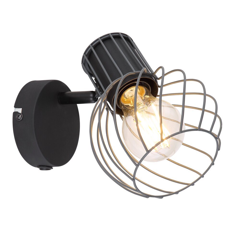 Globo BEVERONE Strahler Schwarz, 1-flammig main product photo