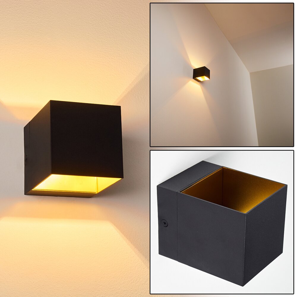 Svanskog Wandleuchte Schwarz-Gold, 1-flammig main product photo