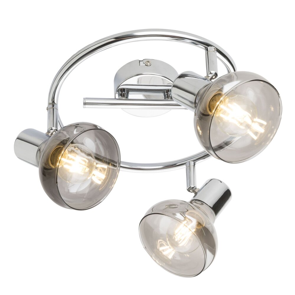 Globo LOTHAR Deckenleuchte Rauchfarben, 3-flammig main product photo