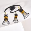 Ayen Deckenleuchte Schwarz-Gold, 3-flammig