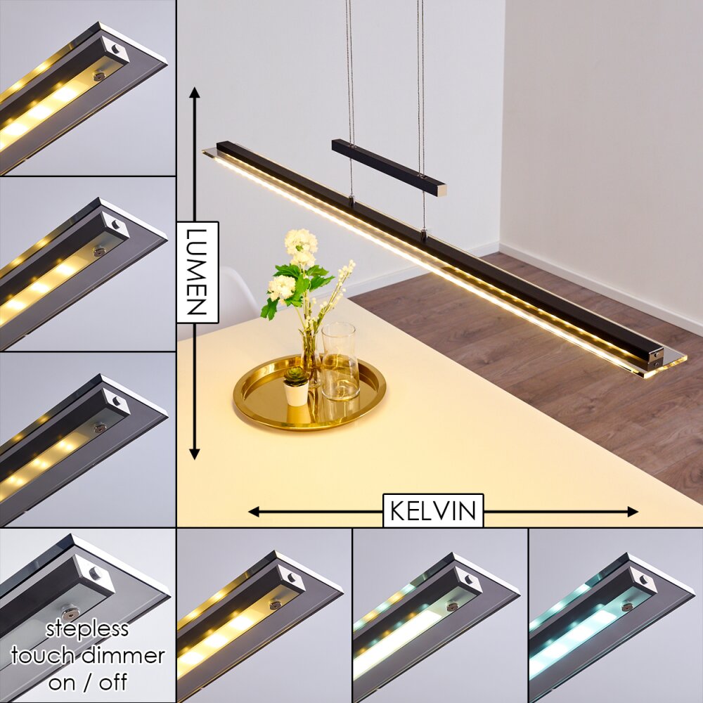 Junsele Pendelleuchte LED Schwarz, 1-flammig main product photo