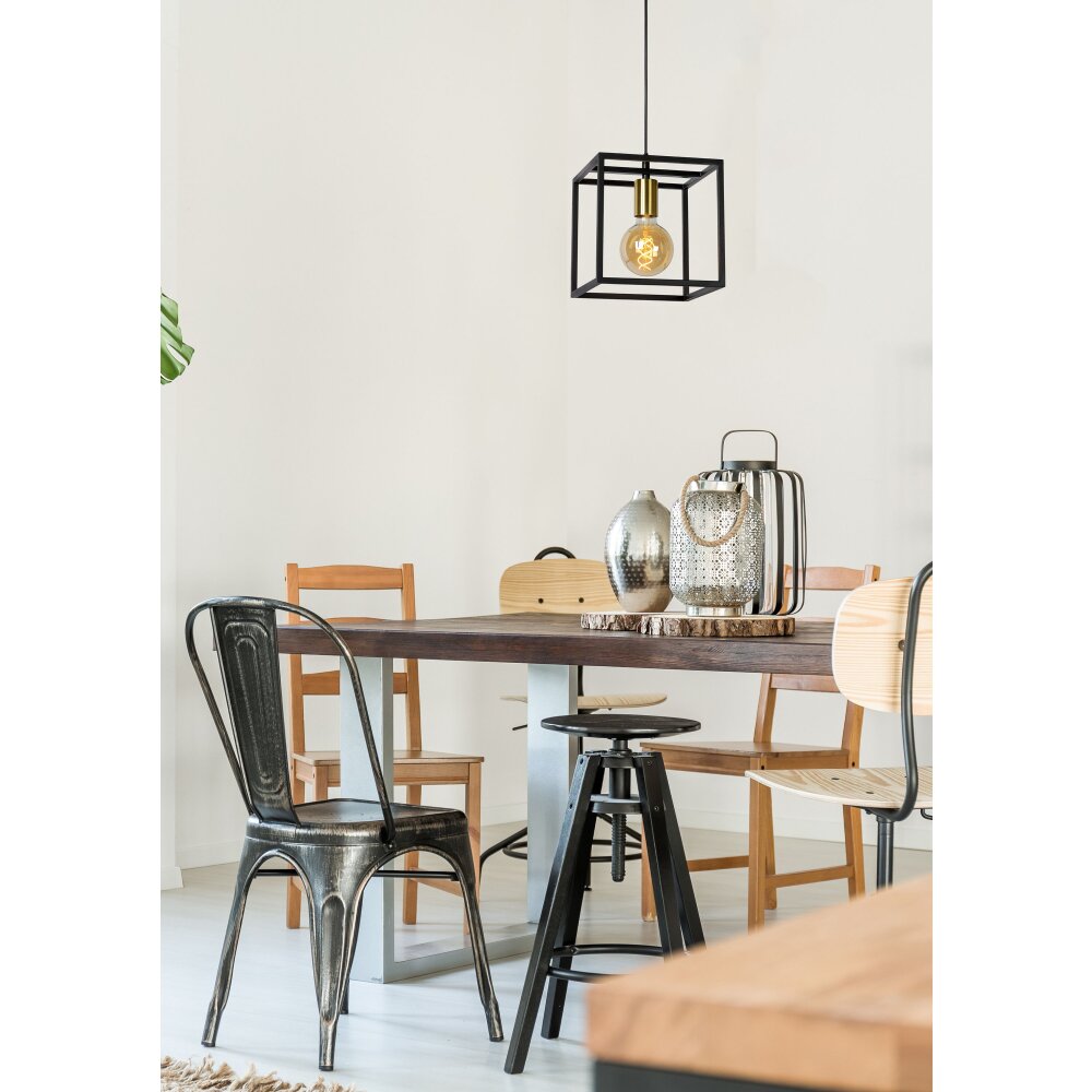 Lucide RUBEN Pendelleuchte Schwarz, 1-flammig main product photo