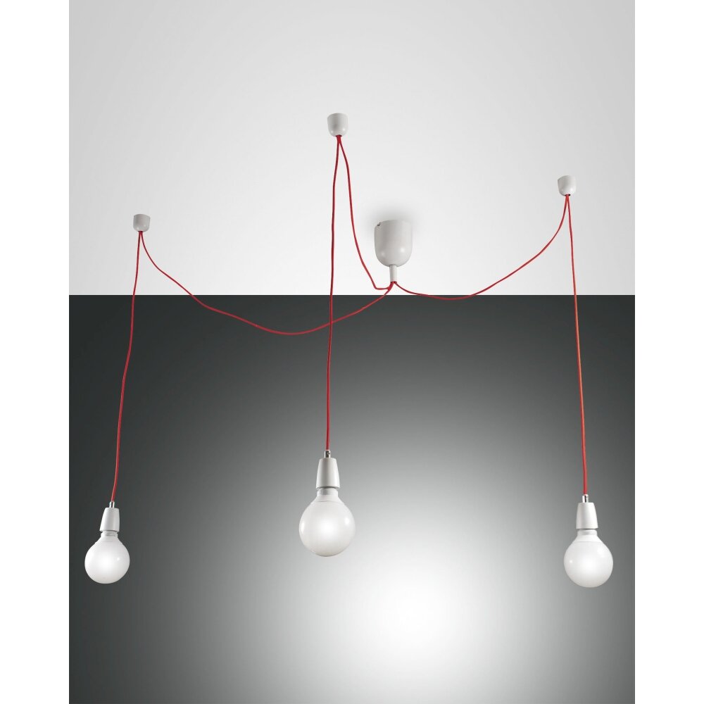 Fabas Luce Blog Pendelleuchten Rot, Weiß, 3-flammig main product photo