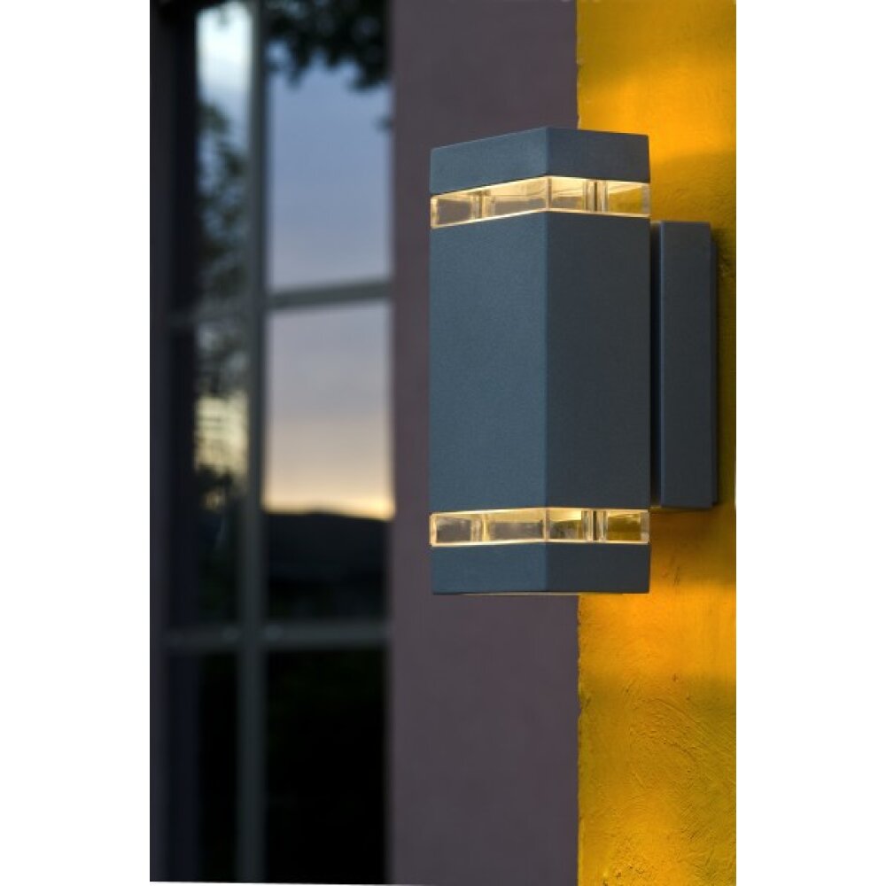 Lutec FOCUS Außenwandleuchte Anthrazit, 2-flammig main product photo