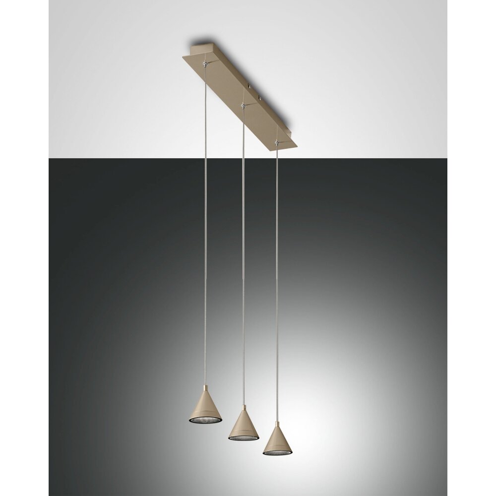 Fabas Luce Delta Pendelleuchte LED Gold, 3-flammig main product photo