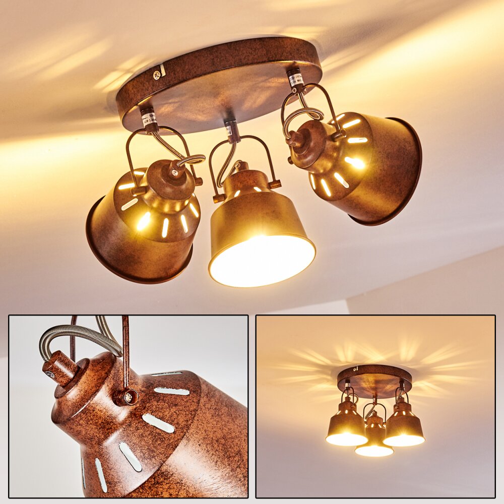 Safari Deckenleuchte Rostfarben, 3-flammig main product photo