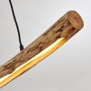 Winterthur Pendelleuchte LED Holz hell, Schwarz, 1-flammig