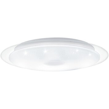 EGLO LANCIANO Deckenleuchte LED Transparent, Klar, Weiß, 1-flammig, Fernbedienung