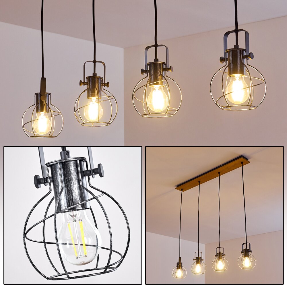 Sundsvall Hängeleuchte Braun, Schwarz, 4-flammig main product photo