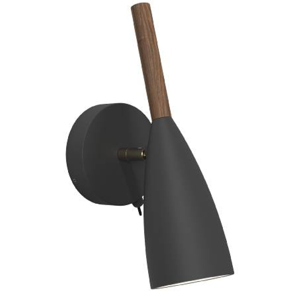 Design For The People by Nordlux Pure Wandleuchte Holz dunkel, Schwarz, 1-flammig main product photo