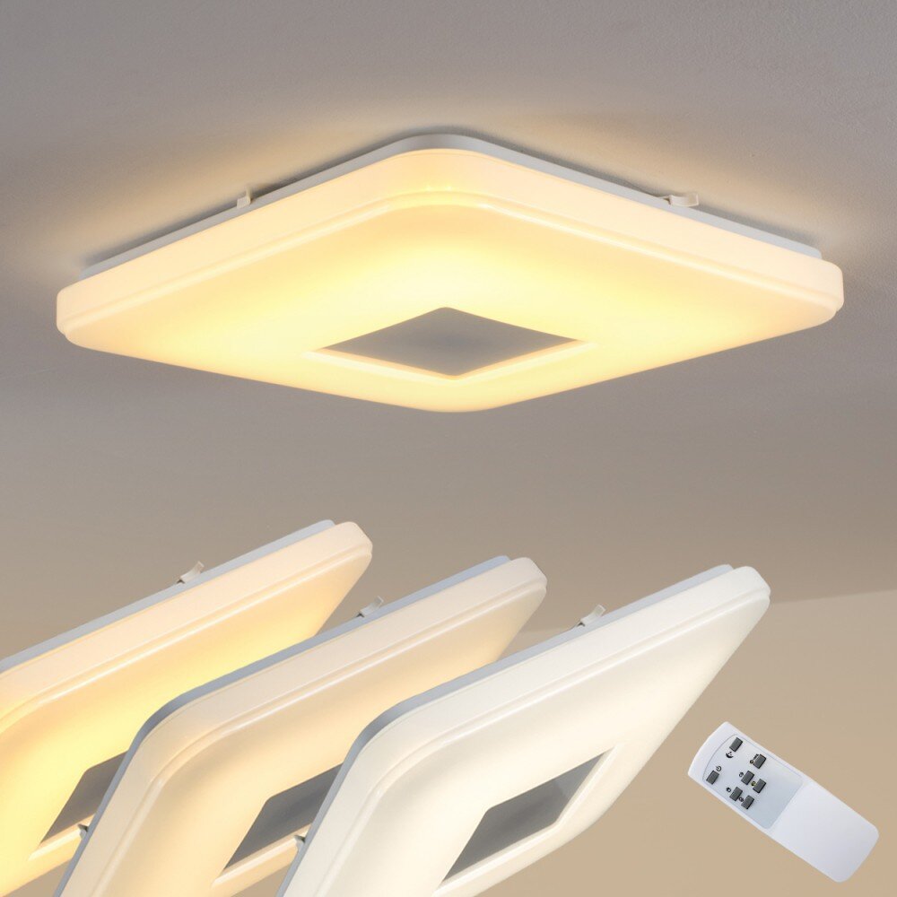 Lumsden Deckenleuchte LED Grau, 1-flammig, Fernbedienung main product photo