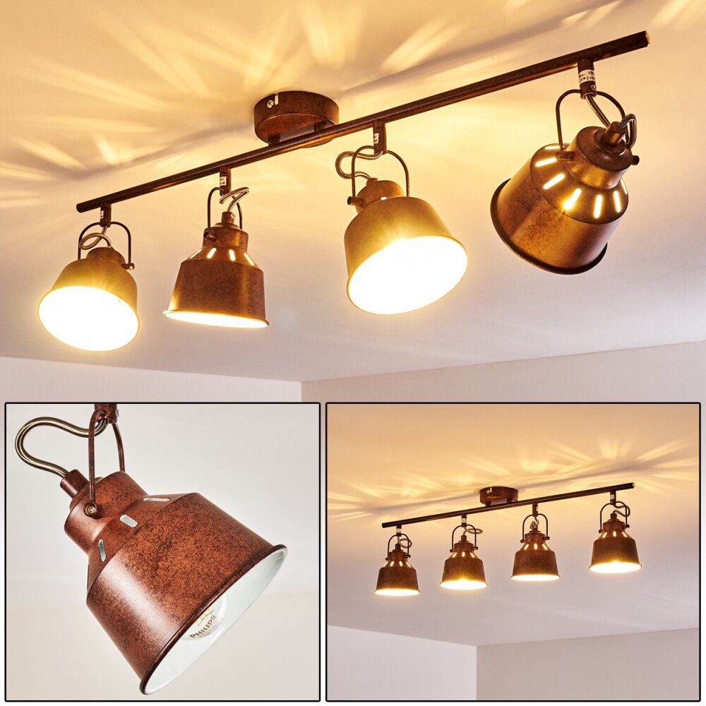 Safari Deckenleuchte Rostfarben, 4-flammig main product photo