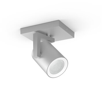 Philips Hue Ambiance White & Color Argenta Wand-/Deckenspot Erweiterung Silber, 1-flammig, Farbwechsler
