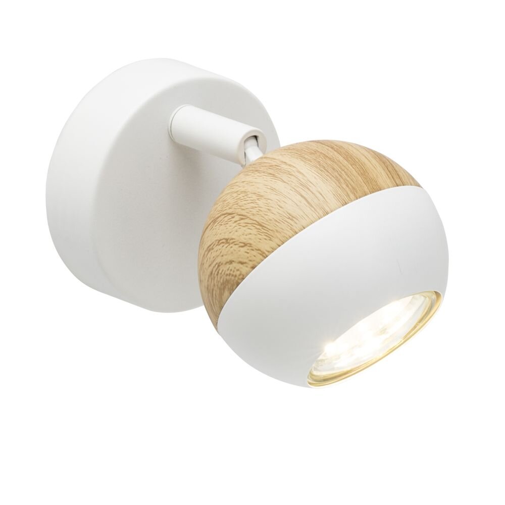 Brilliant Scan Wandleuchte LED Holz hell, Weiß, 1-flammig main product photo