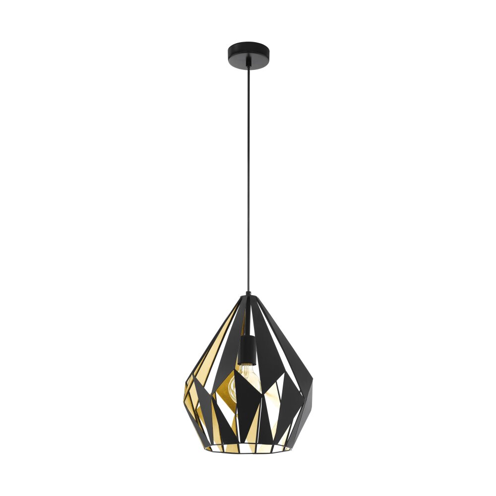 Eglo CARLTON Hängeleuchte Gold, Schwarz, 1-flammig main product photo