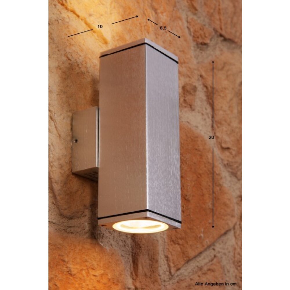 Konstsmide MONZA Wandleuchte Silber, 2-flammig main product photo