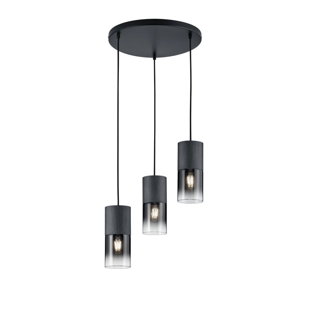 Trio Leuchten ROBIN Pendelleuchte Schwarz, 3-flammig main product photo
