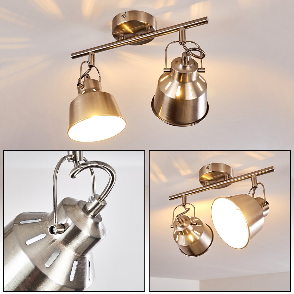 Safari Deckenleuchte Chrom gebürstet, 2-flammig main product photo