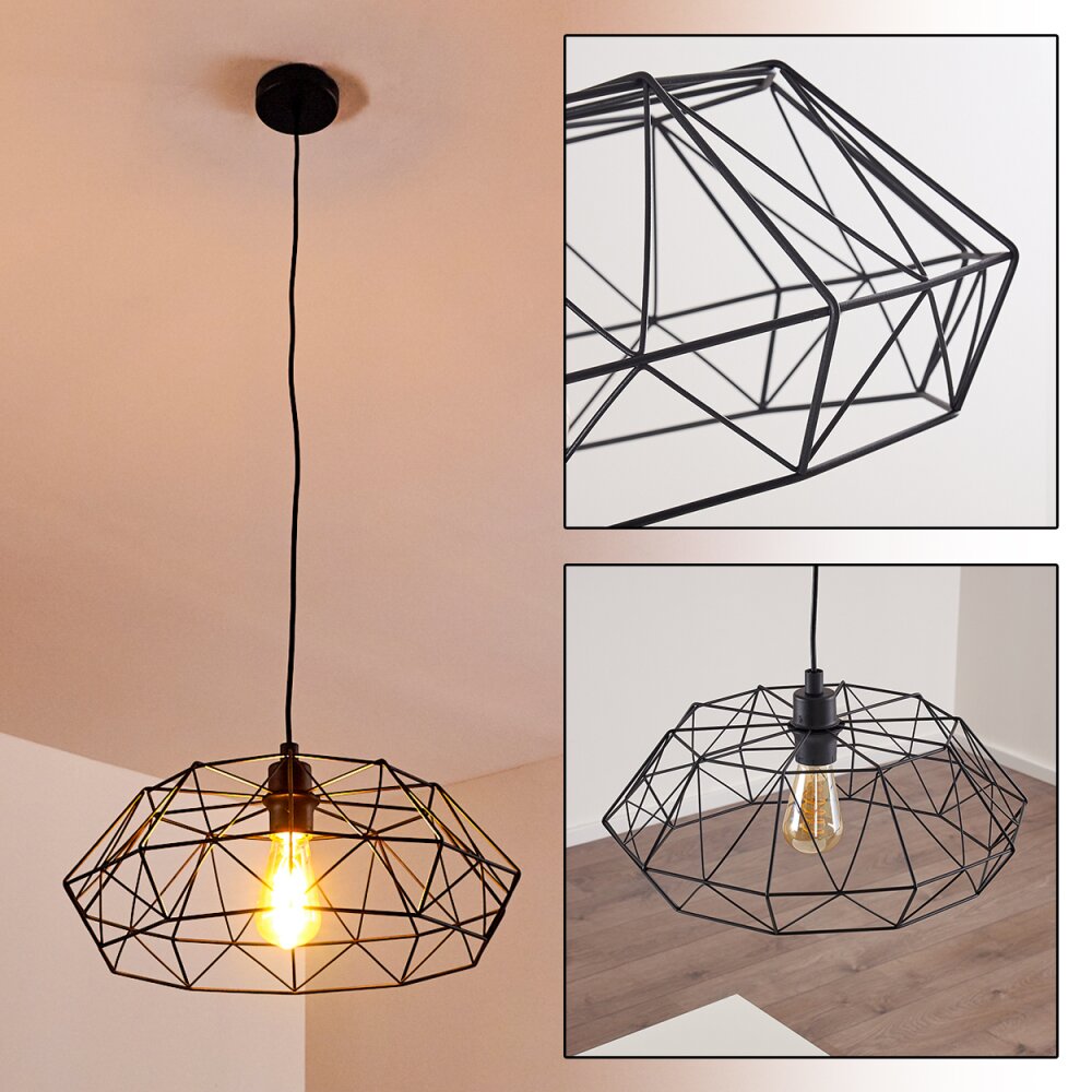 Badalucco Pendelleuchte Schwarz, 1-flammig main product photo