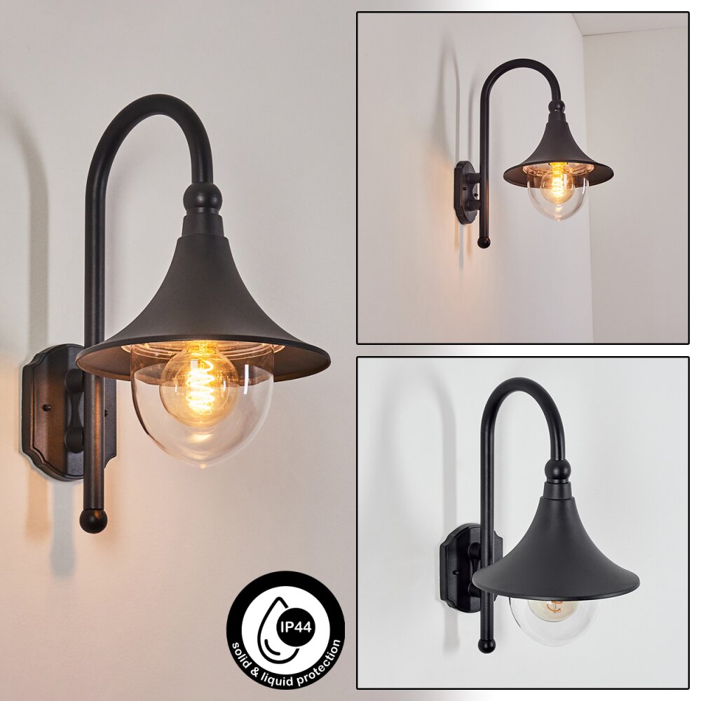 Elgin Außenwandleuchte Schwarz, 1-flammig main product photo