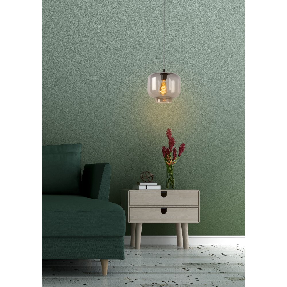 Lucide MEDINE Pendelleuchte Grau, 1-flammig main product photo